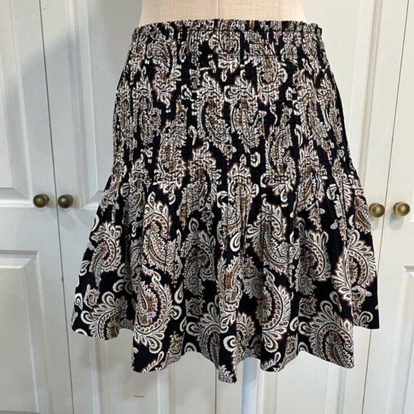 Anthropologie Paisley Pin Tuck Mini skirt with Pockets - Picture 7 of 11
